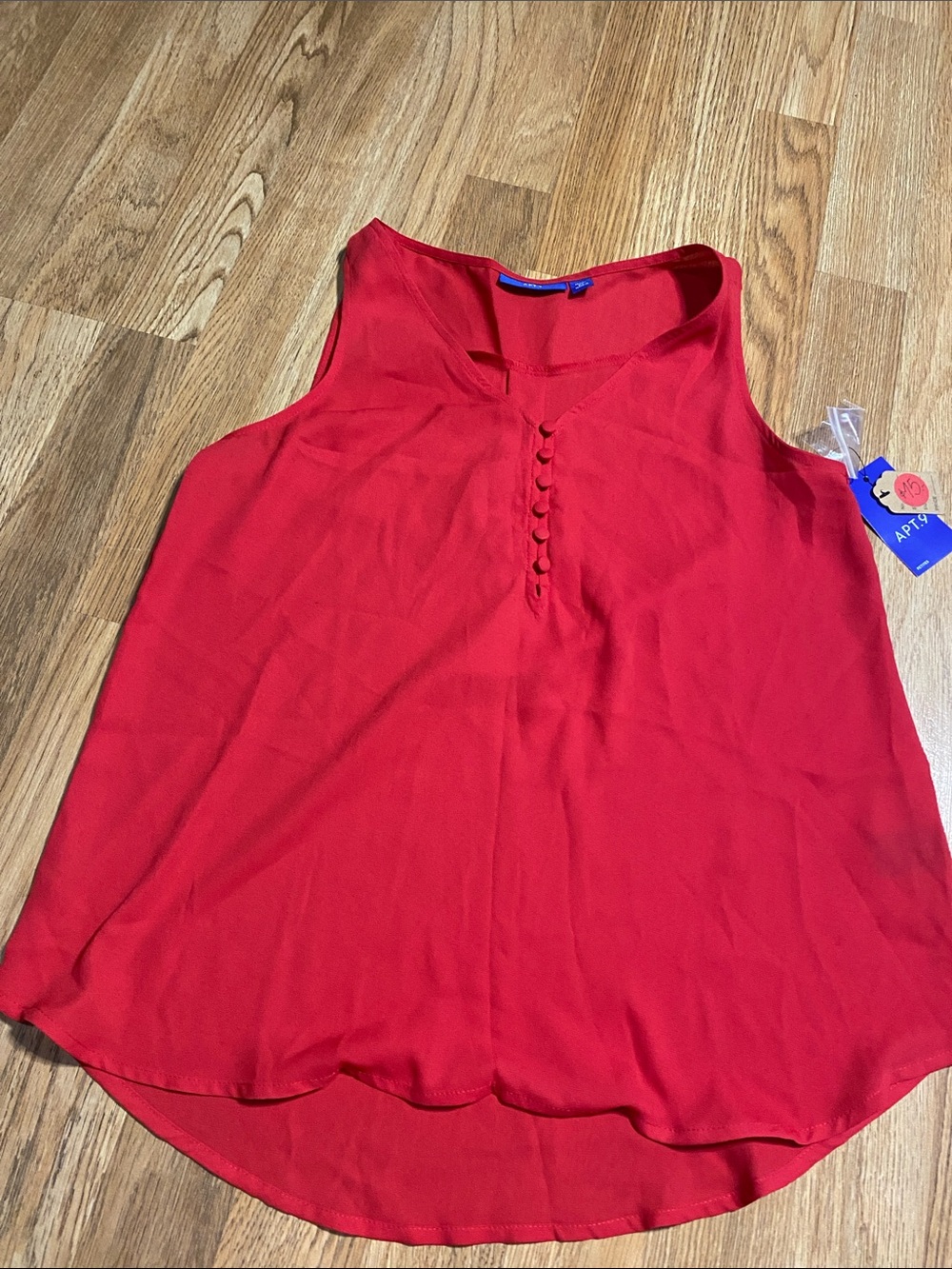 Apt. 9 Red Sleeveless Button-Front Camisole